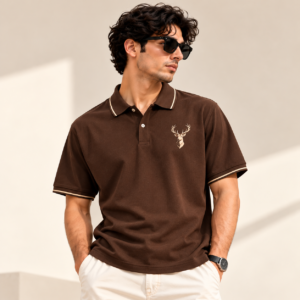 Brown Noble Stag Polo T-Shirt