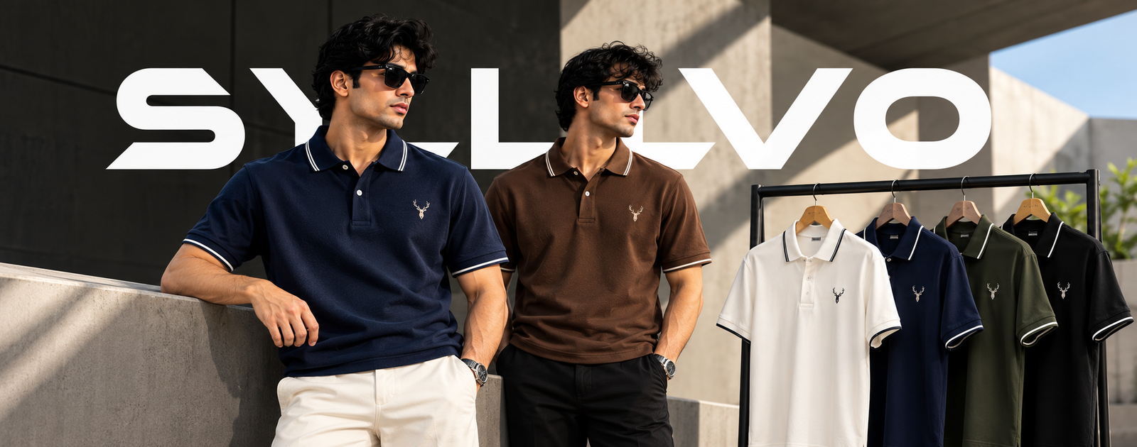 SYLLVO Polo Collection in Concrete Light