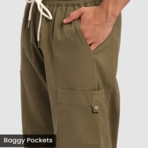 Sand Brown Elasticated Cargo Pants (Copy)